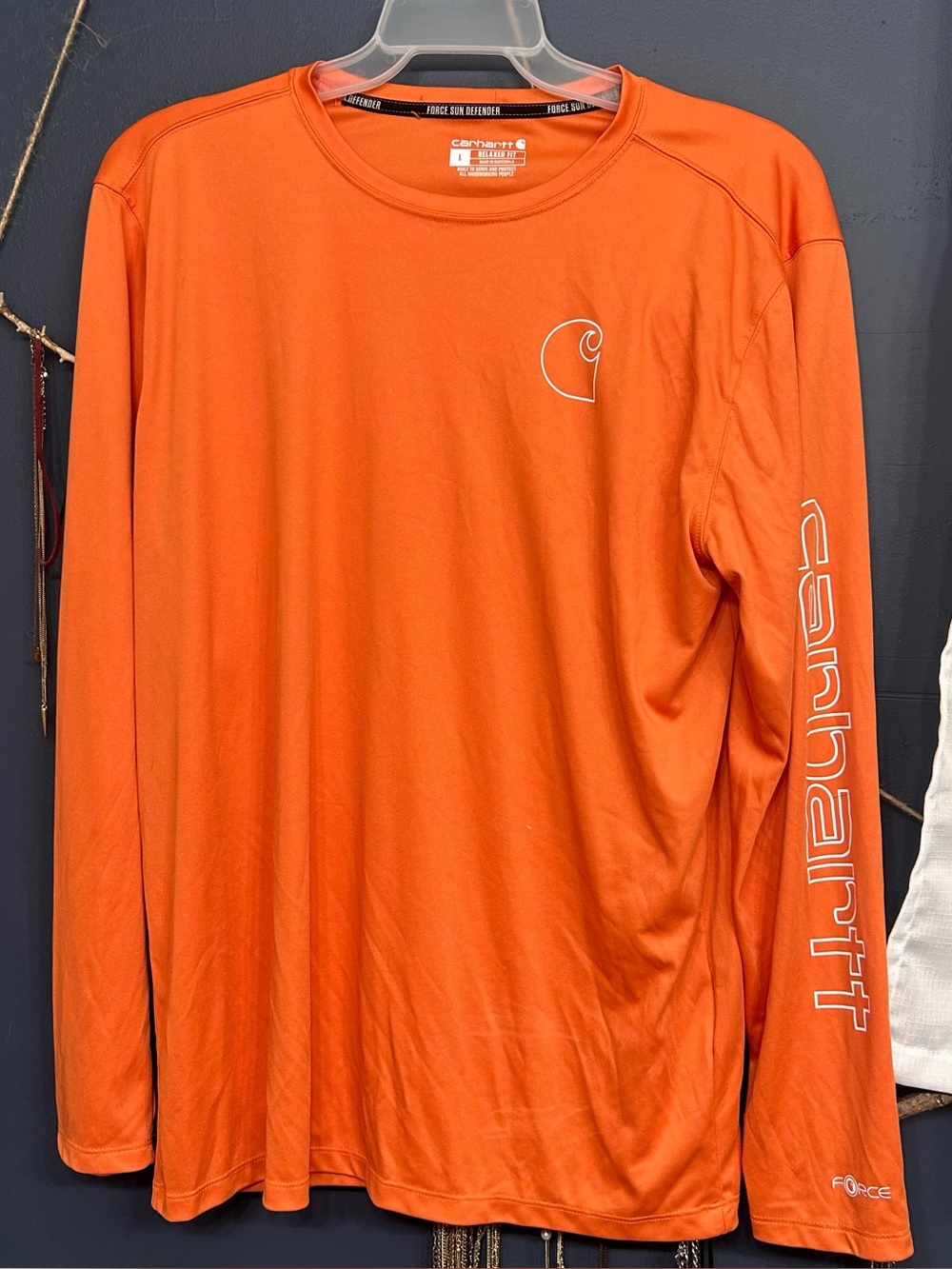 Carhartt Men’s Long-Sleeve Blaze Orange Performance Tee